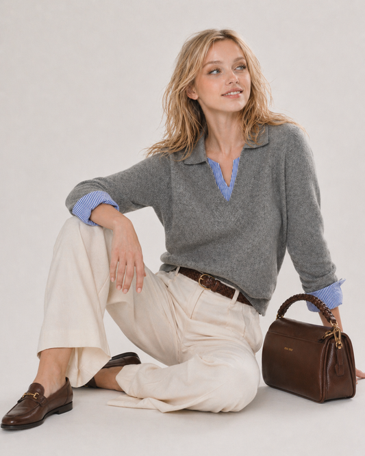 The Greyfield Layered Knit Polo