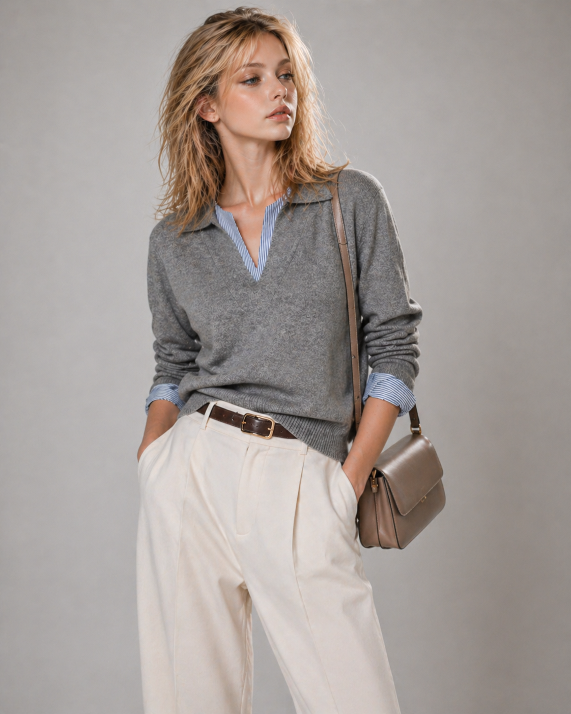 The Greyfield Layered Knit Polo