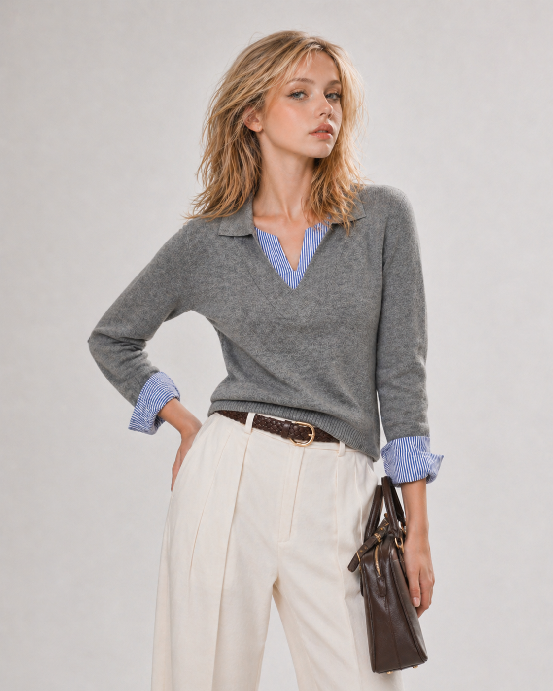 The Greyfield Layered Knit Polo